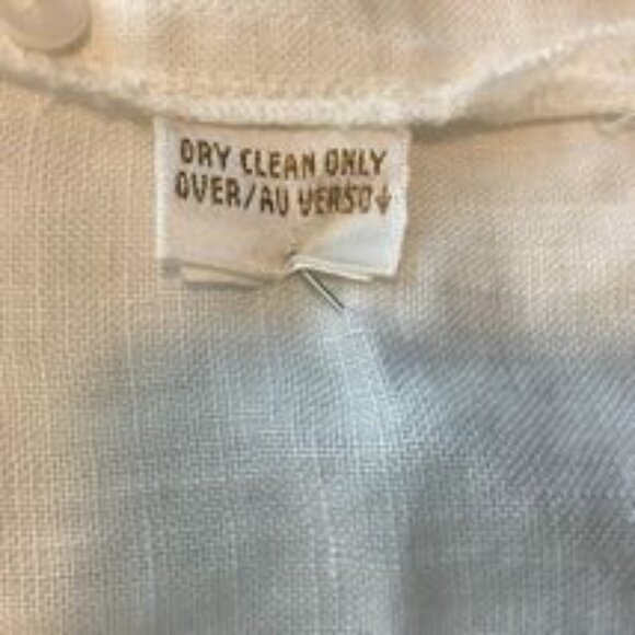 DANA BUCHMAN White Long Sleeve Button Blouse Red Embroidery XL NWOT Shel-fpull - Picture 8 of 9